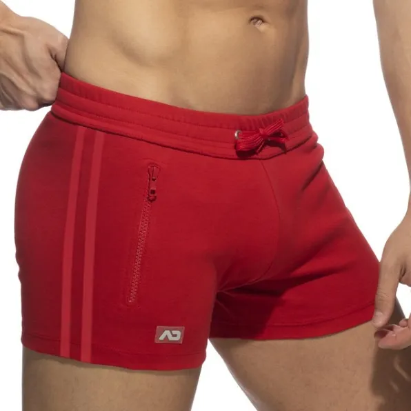 Short ZIP POCKETS SPORTS Rouge