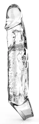 Gaine de pénis transparente GET REAL L 16 x 3.5cm