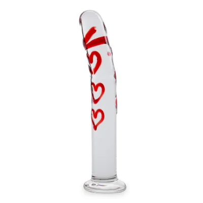 Gode godemichet en verre Amorous gode vaginal ou anal homme ou femme - Rouge