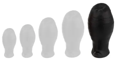 Plug EGG ASS XL 12.5 x 7.3cm Noir