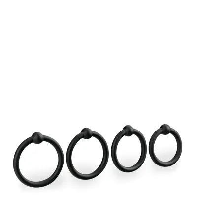 Set de 4 anneaux en silicone avec boule