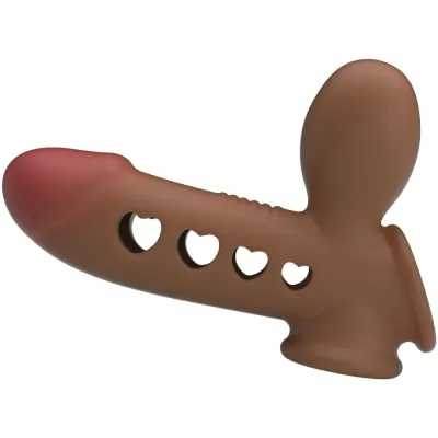Gaine pénienne gonflable avec anneau testiculaire - Pretty Love