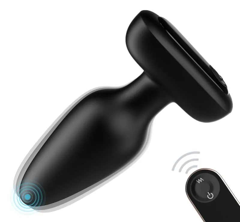 Plug vibrant Silicone VISUAL 10 x 4.2cm Noir