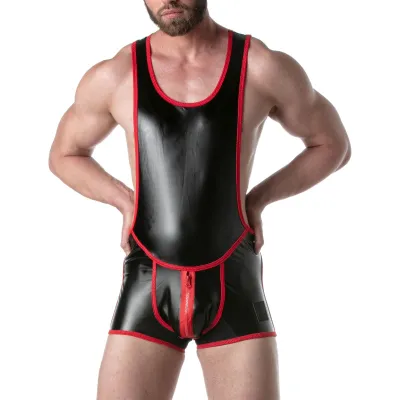 Body Singlet BRUT Noir-Rouge