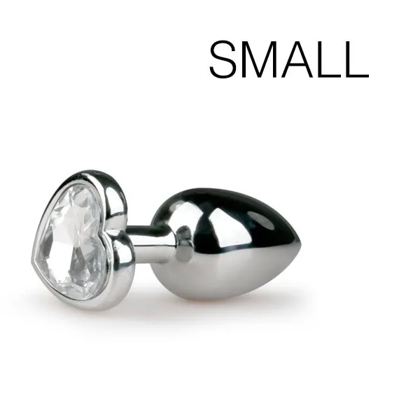 Plug Bijou Argent avec coeur - Small 6.3 x 2.6 cm