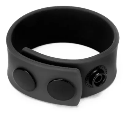 Anneau pénien ajustable en silicone COCK STRAP Noir