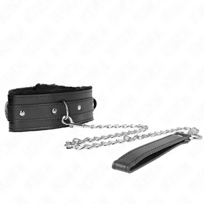Collier avec Laisse KINK 65cm Restrictions Noir 36-42cm - KINK