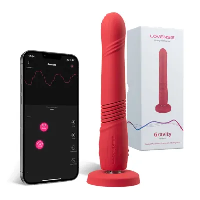Gravity dildo va-et-vient connecté - 13 à 16 cm