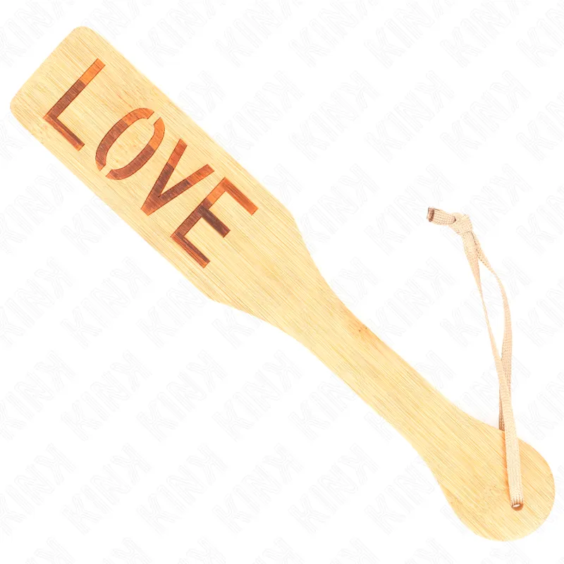 Paddle BDSM en bambou 'Love' 32 cm - Kink
