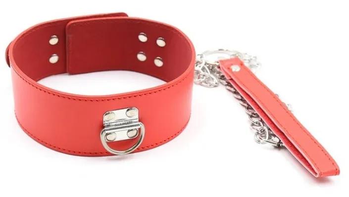 Collier Laisse PIN LOCK Rouge
