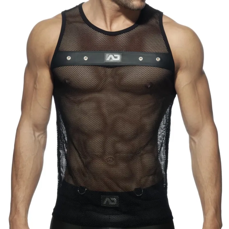AD Fetish Débardeur MESH MIXED Noir