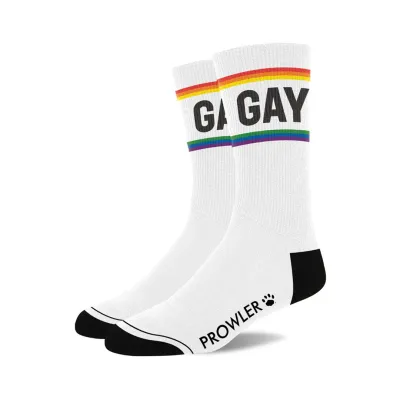 Paire de chaussettes GAY Blanc-Rainbow