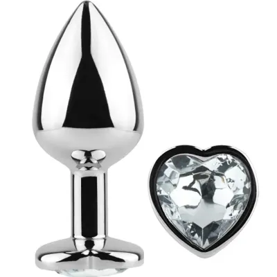 Plug anal bijou cœur cristal 7 cm - Secret Play