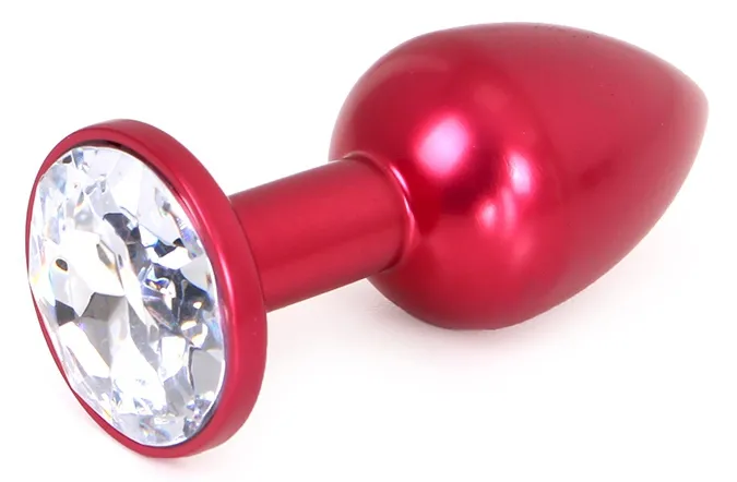 Plug Bijou Anal Alu GEM LIGHT 6 x 2.8 cm Rouge