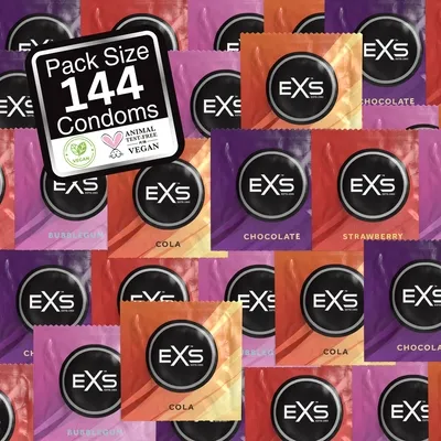 EXS Préservatifs aromatisés MIXED FLAVOURS 54mm x144