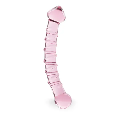 Gode godemichet en verre Swirling gode vaginal ou anal homme ou femme - Rose