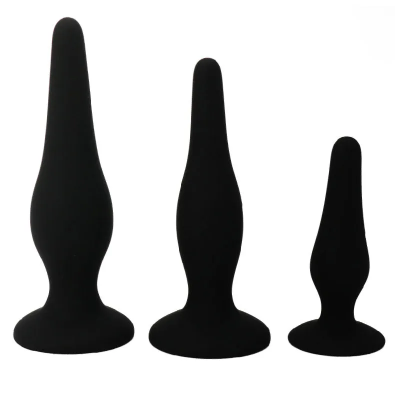Kit plugs anaux 3 tailles noir - Pretty Love