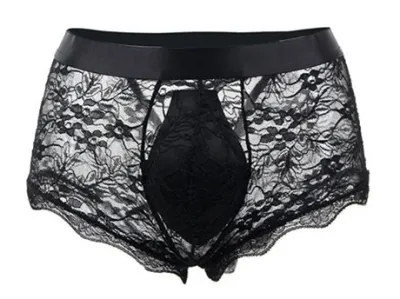 Boxer ouvert en dentelle LACIEN Noire