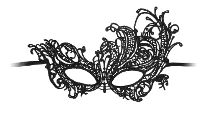 Royal Black Lace Mask - Black