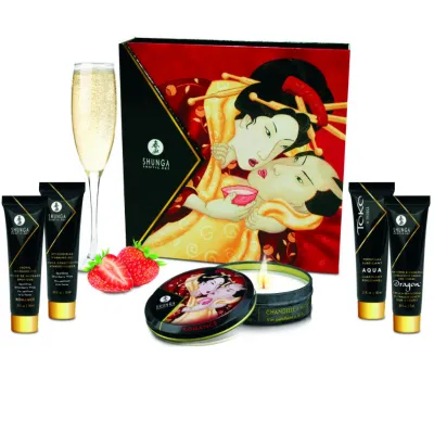 Coffret Secret de Geisha fraise & cava - Shunga