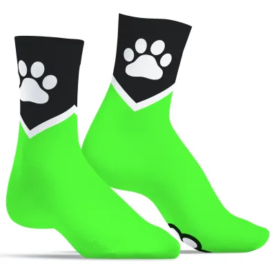 Chaussettes PAW Kinky Puppy Vertes