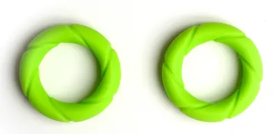 Lot de 2 Anneaux péniens Silicone READY RINGS 28 mm Verts
