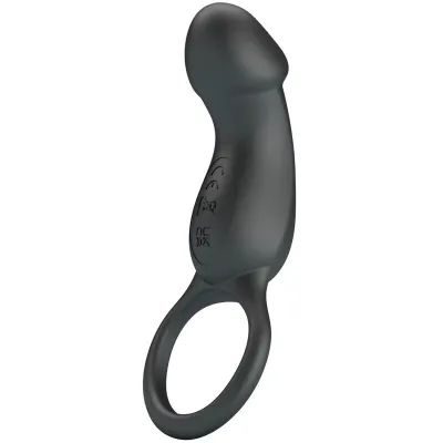 Anneau Vibrant Trae avec Stimulateur Noir - Pretty Love