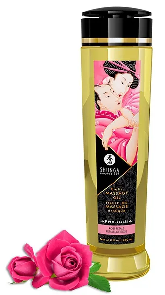 Huile de massages APHRODISIA Pétales de Rose 240mL