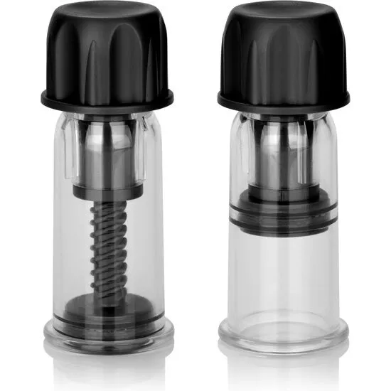 Ventouses Tétons Twist-Vide Réglables Noir - Calexotics