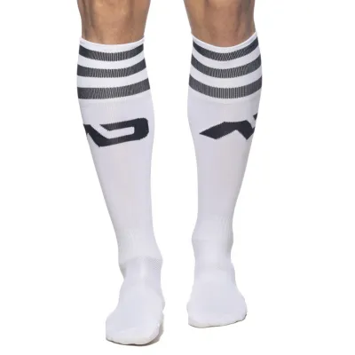 Addicted Chaussettes hautes BASIC SOCKS Blanc-Noir