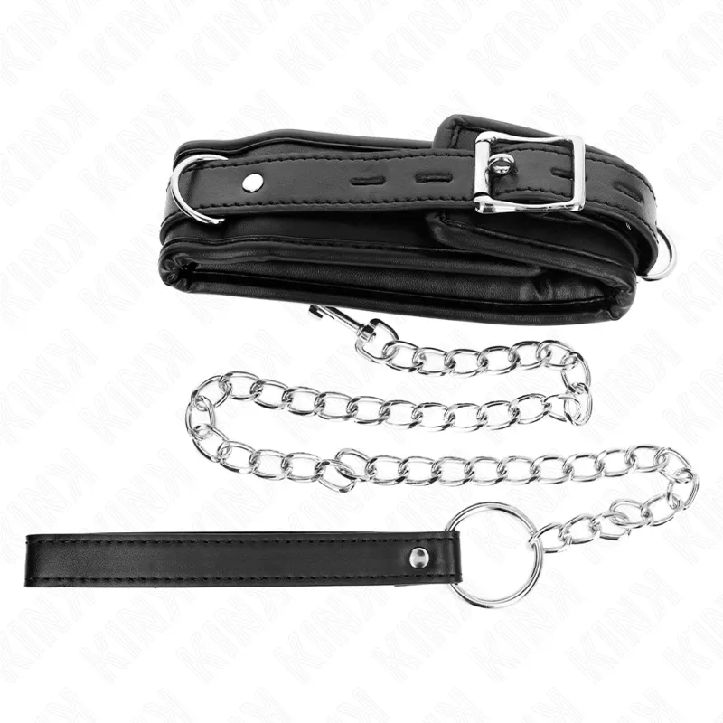 Collier BDSM Kink avec Ceinture 65cm Réglable 36,5-50cm