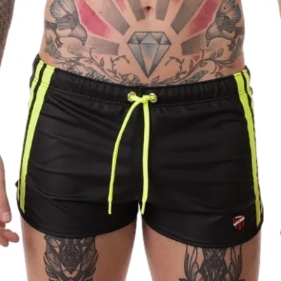Barcode Berlin Short BYRON Laboratory Noir-Jaune fluo