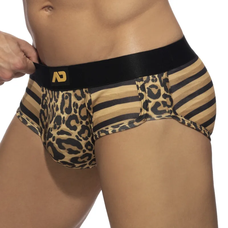 Slip LEO STRIPE Marron
