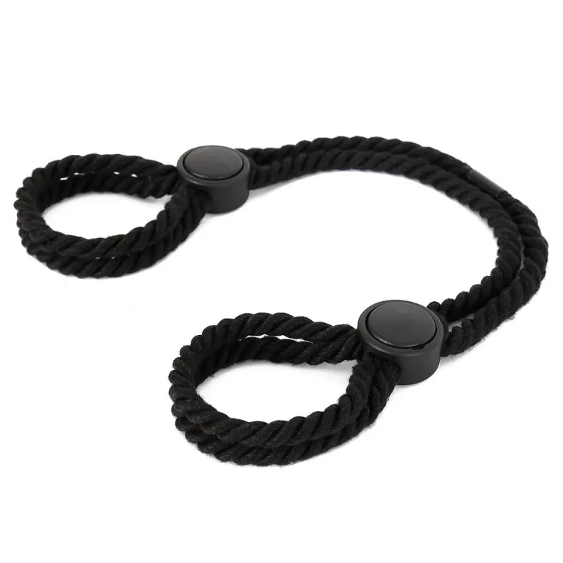 BDSMaster Menottes Doubles en Corde DUALPURPOSE Noires