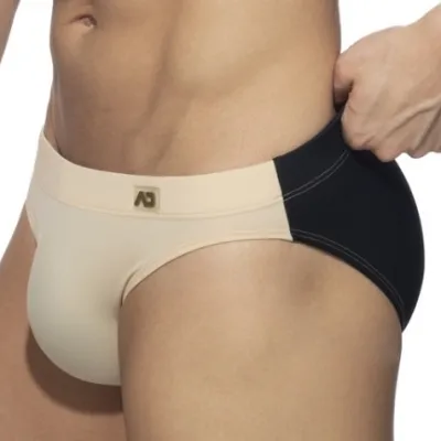 Slip de bain BICOLOR SWIM Beige-Noir