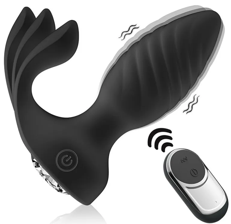 Plug Bijou Vibrant CURVED CONIK 8 x 3.5cm Noir