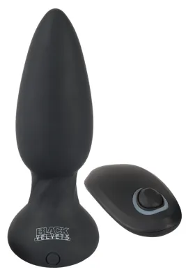 Plug anal vibrant RIMMER VELVET 11 x 4.2 cm Noir