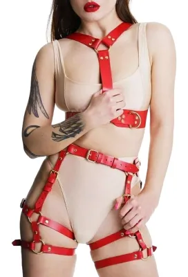 Harnais Entier DELIAH Rouge