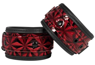 Menottes de poignets LUXURY BURGUNDY Rouge