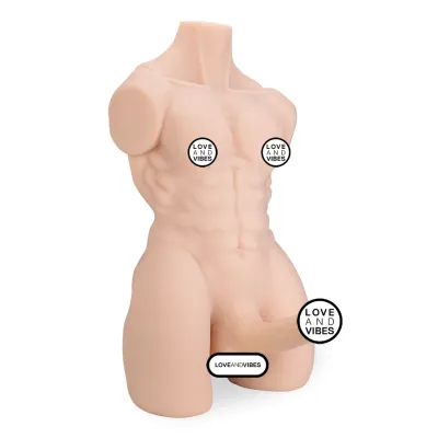 Buste homme avec pénis masturbateur articulé et anus Alessandro 9,0kg