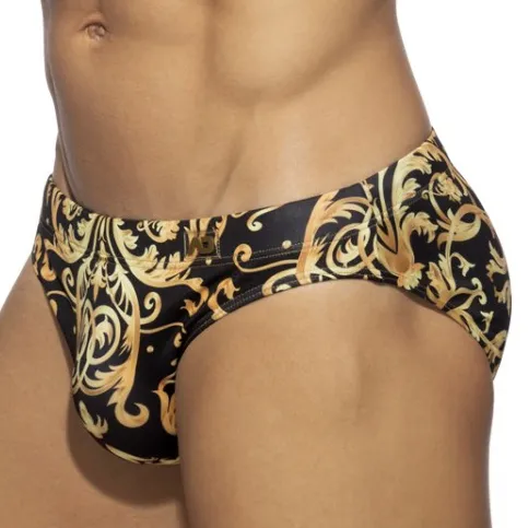 Addicted Slip de bain VERSAILLES Noir-Doré