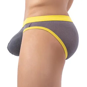 MenSexyWear Slip sexy CLIPO Gris-jaune