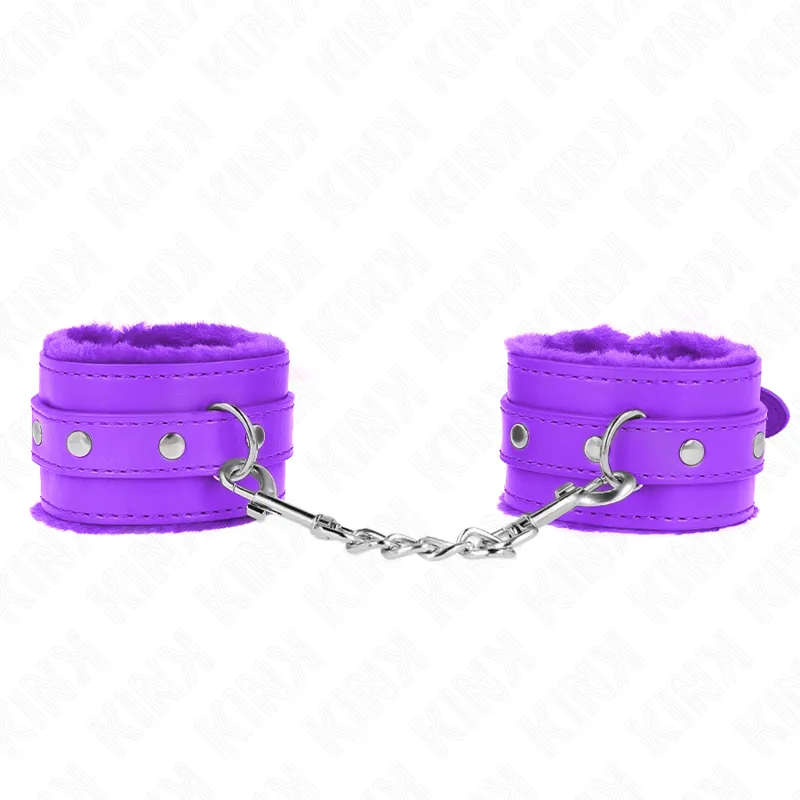 Menottes Poignets Fourrure Premium Violet - Kink