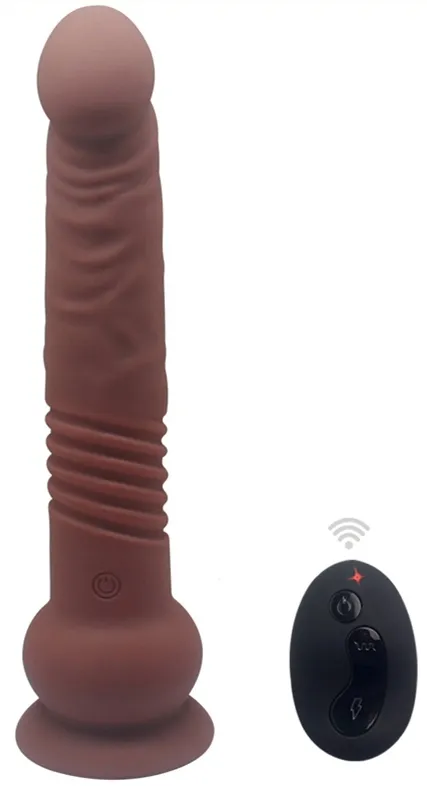 Gode vibrant THE COMMANDER 19 x 3.7cm Marron