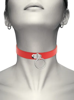 Collier Coquette avec Anneau Rouge