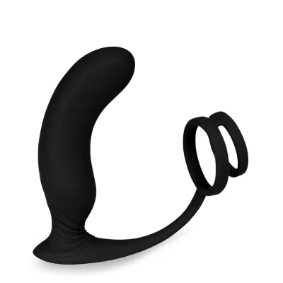 Vibromasseur anal Stimulateur de prostate vibrant et anneaux Lanco - Noir