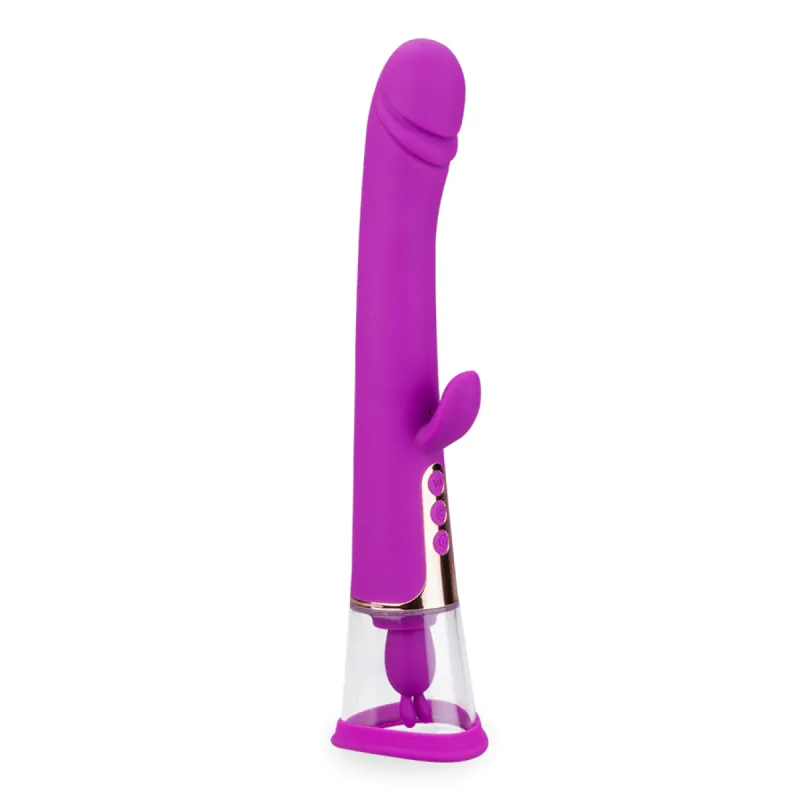 Vibromasseur rabbit avec pompe à vagin Fine
