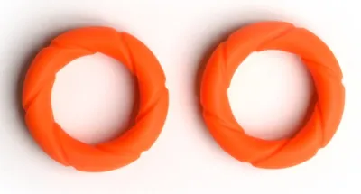 Lot de 2 Anneaux péniens Silicone READY RINGS 28 mm Orange