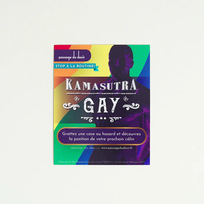 Cartes à gratter Kamasutra Gay - 8 x 10cm