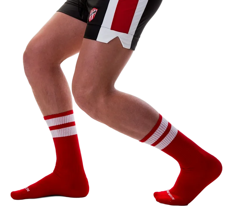 Chaussettes GYM SOCKS Rouge-Blanc